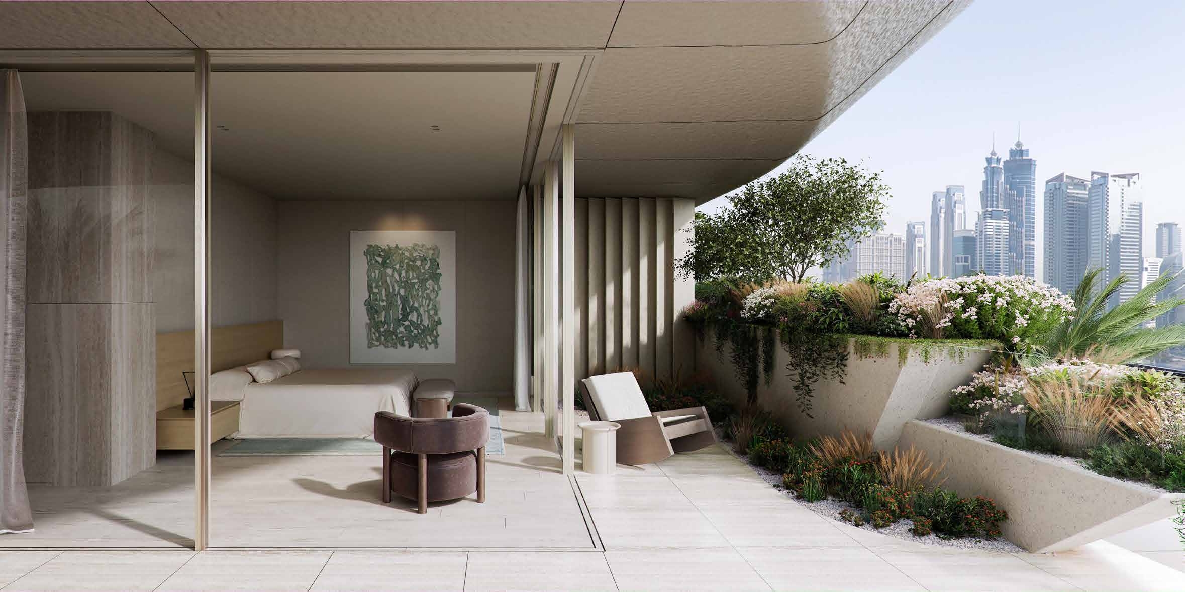 Private residence with landscaped terrace