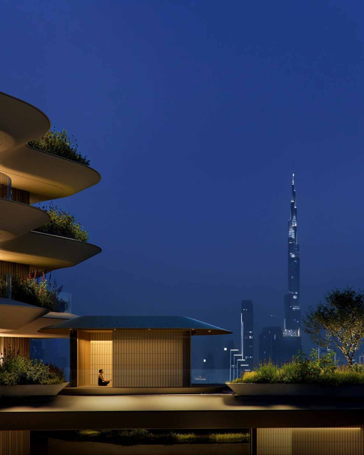 Burj Khalifa view from Wedyan The Canal at night